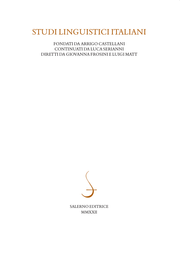 Cover: Studi linguistici italiani - 0394-3569