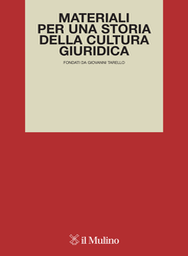 Cover of Materiali per una storia della cultura giuridica - 1120-9607