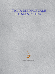 Cover of Italia medioevale e umanistica - 0391-7495